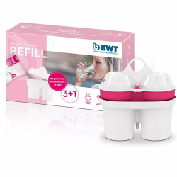 BWT - 814134 - Filterkartusche Magnesium Mineralized Water - Kartuschen für Tischwasserfilter PENGUIN, SLIM und VIDA, 4 Stück (1er Pack), Weiß Angebot bei HelloDeals