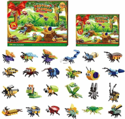 Pasyru 24 Insekt Klemmbausteine Set, Adventskalender 2023 Insekt Bausatz, 24 Kleines Insekt + 2 Groß Lord Insektenkönige, Geschenkbox für Jungen und Mädchen für Kinder Angebot bei HelloDeals