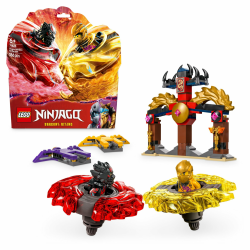 LEGO NINJAGO Drachen-Spinjitzu Battle Pack mit 2 Minifiguren - Ninja Spielzeug mit Spinner für Jungen und Mädchen ab 6 Jahren - Geschenkidee für Fans der TV-Serie Aufstieg der Drachen 71826 Angebot bei HelloDeals