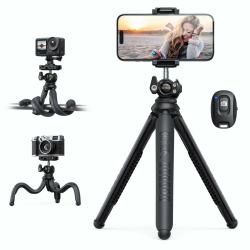 Lamicall Handy Stativ, Mini Stativ Halter - Flexible Handy Halterung Stativ für Smartphone & Kamera, 360° Pocket Tripod mit Kabelloser Fernbedienung, Handystativ für iPhone 16/15/14/13, GoPro, Samsung Angebot bei HelloDeals