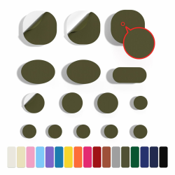 Skystuff 45 Stück Daunenjacke Flicken Nylon Reparaturband selbstklebende Reparatur Flicken für Jacke Zelt Oberbekleidung Reparatur, Runde und ovale Form, Armee Grün Angebot bei HelloDeals