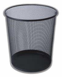 IPEA Papierkorb aus schwarzem Drahtgeflecht - 26 X 23 cm - Papierkorb Recycling für Büro, Haus, Zimmer, Schule aus Metall - Mülleimer für Schreibtisch, Tisch, Möbel Angebot bei HelloDeals