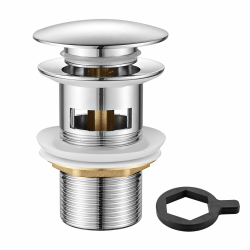 Ibergrif Ablaufgarnitur Überlaufwaschbecken Messing Pop-Up Abflussstopfen Anti-Verstopfung Wasserdicht Rostfrei Schnellmontage M20502 Angebot bei HelloDeals