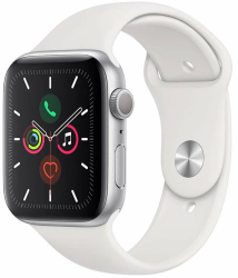 Apple Watch Series 5 44mm (GPS) - Aluminiumgehäuse Silber Weiß Sportarmband (Generalüberholt) Angebot bei HelloDeals