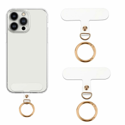 RYMAUP® 2 teiliges Handy Lanyard Patch Pad mit 2 Metall-Federringen,universeller Handy-Tether-Tab,Handy-Gurt-Anschluss,multifunktionales für die meisten Handy-Hüllen (Gold) Angebot bei HelloDeals