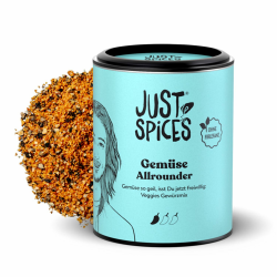 Just Spices Gemüse Allrounder I Jedes Gemüse von Aubergine bis Zucchini lecker würzen I Gewürzdose, 75 g Angebot bei HelloDeals