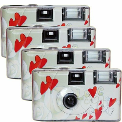 4X 1A PHOTO PORST TopShot Flying Hearts Einwegkamera Edition Fliegende Herzen (27 Fotos, Blitz, 4-er Pack) Angebot bei HelloDeals