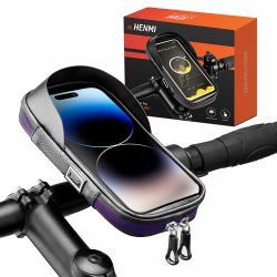 HENMI Handyhalterung Fahrrad Wasserdicht IPX5 Fahrrad Handytasche mit TPU Touchscreen Handytasche Fahrradlenker für Smartphone bis zu 7 Zoll für MTB, Rennrad, Ebike Angebot bei HelloDeals