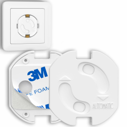 Hoffenbach 20x Steckdosensicherung mit Drehmechanik – Kindersicherung für Steckdosen – Schutz für Babys & Kinder – Steckdosenschutz verhindert Unfälle & Stromschläge – Steckdose Kinderschutz – Weiß Angebot bei HelloDeals