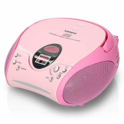 Lenco SCD-24 Stereo UKW-Radio mit CD-Player und Teleskopantenne rosa Angebot bei HelloDeals