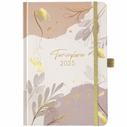 Terminkalender 2025 - A5 Kalender 2025 von Januar 2025 bis Dezember 2025, Wochenplaner 2025，Kalender 2025 Buchkalender mit Innentasche, Elastischer Verschluss, 21.3 x 14.7cm Angebot bei HelloDeals