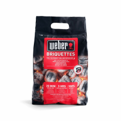 Weber 17705 Briketts 3 kg, kurze Anzündzeit, lange Brenndauer, natürliche Inhaltsstoffe, Schwarz und Rot Angebot bei HelloDeals