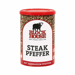 Block House Steak Pfeffer, Gewürzmischung für Steaks in Restaurantqualität auch für Marinaden geeignet, 200g Dose mit Streuaufsatz Angebot bei HelloDeals