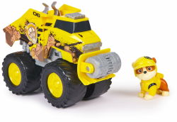 PAW Patrol Rescue Wheels - Rubbles Bulldozer Monstertruck mit Rubble Hundefigur, Spielzeug für Kinder ab 3 Jahren Angebot bei HelloDeals