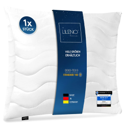 LILENO HOME Kopfkissen 80x80 cm [1er Set] MEDIUM mit 850g Kissen-Füllung - Bett oder Deko Kissen mit Reißverschluss zum Anpassen - Waschbar bis 95° - Sofa-Kissen & Zierkissen für Couch/Bett 80 x 80 cm PREMIUM (850g Füllung) - 1er Set 1er Set Angebot bei HelloDeals