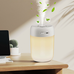 Kissleaf 650ML Mini Luftbefeuchter für Schlafzimmer/Kinderzimmer/Pflanzen, 15H Lange Laufzeit 28dB Silent Air Humidifier Type-c Akku Elektrisch Raumbefeuchter(Warmes Licht) Angebot bei HelloDeals