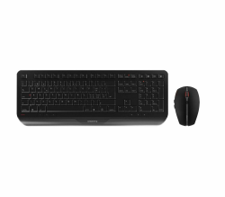 CHERRY GENTIX DESKTOP, Kabelloses Tastatur-Maus-Set, Deutsches Layout (QWERTZ), 2,4 GHz Funk, Integrierte Handballenauflage, Symmetrische Maus, Schwarz Angebot bei HelloDeals