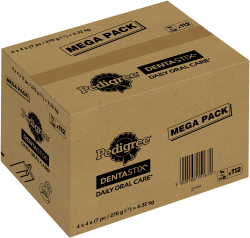PEDIGREE DentaStix Zahnpflegesnack - 112 Stück - für große Hunde (+25kg) - Hundeleckerli mit Huhn– & Rindgeschmack für jeden Tag, Zahnpflege Hund für gesunde Zähne - 1 Großpackung Angebot bei HelloDeals
