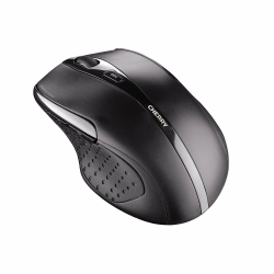 CHERRY MW 3000, Kabellose Ergonomische Maus für Rechtshänder, 2,4 GHz Funk, 6 Tasten, Optischer Sensor, Gummierte Seitenflächen, Batteriebetrieben, Schwarz Angebot bei HelloDeals