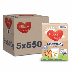 Milupa Milumil Kindermilch 2 + – Ab 2 Jahren – Für Kleinkinder in der Wachstumsphase – Begleitet die natürliche Entwicklung – 5 x 550 g Pulver Angebot bei HelloDeals