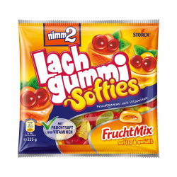 nimm2 Lachgummi Softies FruchtMix – 1 x 225g – Gefülltes Fruchtgummi mit Fruchtsaft und Vitaminen Angebot bei HelloDeals
