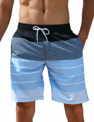 iCKER Herren Shorts Badehose Badeshorts Strand Shorts Beach Shorts Board Shorts Schnelltrocknend für Sommer XXL Blau-s4 Angebot bei HelloDeals
