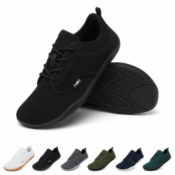 Geweo Unisex Breite Barfußschuhe Minimalistische Barfuss Sneaker Outdoor Running Walking Schuhe Bequeme Atmungsaktive Laufschuhe Angebot bei HelloDeals