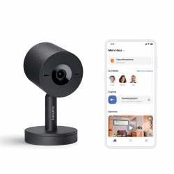 NETATMO Smarte Innenkamera Advance, KI-Optimierte Gesichtserkennung, 2-Wege-Audio, 130° Weitwinkelansicht, 2K HDR, 30 fps, Zoom X16, 2X SD-Karten - Schwarz Angebot bei HelloDeals