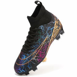 PiDaGlobal Kinder Fußballschuhe Jungen Mädchen Sportliche Fussballschuhe Indoor Outdoor Athletics Professionelle Trainingsschuhe 38 EU Schwarz Angebot bei HelloDeals