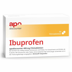 Ibuprofen 400 mg 50 Stk von apodiscounter 50 stk Angebot bei HelloDeals