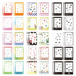 FOSDICK 60Stück Mini Fotorahmen Aufkleber, Exquisit Fotofilme Aufkleber, 3“ Foto-Randaufkleber Kompatibel mit FujiFilm Instax Mini 12/11/9/8/7S/70/40/50S/90/EVO Sofortbildfilm/mit Polaroid Kameras Angebot bei HelloDeals