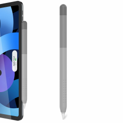 Delidigi Pencil Hülle Kompatibel mit Apple Pencil 2. Generation Hülle Case/Apple Pencil Pro(2024)/iPad Pro 11/12,9 Zoll, Farbverlauf Silikon Anti Rutsch Case Schutzhülle Zubehör (Grau) Angebot bei HelloDeals