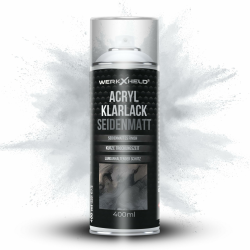 WerkXheld Klarlack Seidenmatt 400ml – Universeller Sprühlack für Metall, Holz, Glas und Kunststoff – Ideal für Möbel, Dekor und Fahrzeugteile – Schützendes seidenmattes Finish Angebot bei HelloDeals