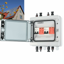 Überspannungssschutz für die PV-Anlage, auch kleinere, DC Trennschalter Blitzschutz Leitungsschutzschalter 2 String (2 in 2 Out) 1000VDC Solar Spannungsschutz für Photovoltaik IP65 Wasserdichtes Angebot bei HelloDeals