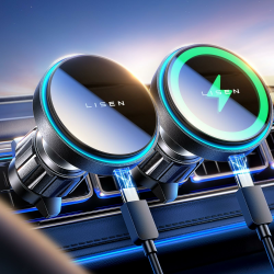 LISEN 15W für Magsafe Autohalterung Handyhalterung Auto mit Ladefunktion, Mag Safe Ladegerät Auto Lüftung Kfz-Handyhalterung mit Ladefunktion,Ladegerät Magnet für iPhone 16/15/14/13/12 Serie Angebot bei HelloDeals