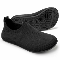 Sosenfer Kinder Hausschuhe Jungen mädchen Anti-Rutsch Sohle Kleinkinder Schuhe Baby Slipper Unisex-SHLAN-28XINXIN Schwarz 25 EU Angebot bei HelloDeals