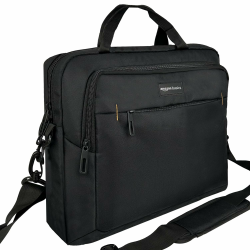 Amazon Basics- kompakte Laptoptasche, Umhängetasche/Tragetasche mit Taschen zur Aufbewahrung von Zubehör, für Laptops bis zu 15,6 Zoll (39,6 cm), Schwarz, 1 Stück Angebot bei HelloDeals