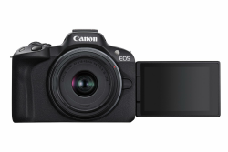 Canon EOS R50 Systemkamera + RF-S 18-45mm is STM Objektiv - Spiegellose Kamera (Digitalkamera mit Autofokus + Motiverkennung für Personen Augen Tiere Fahrzeuge, 4k Video, 15 Bilder pro Sek.) schwarz Angebot bei HelloDeals