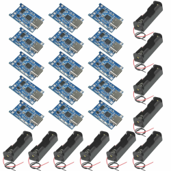 GTIWUNG 10 Stück 3.7V 18650 Batteriehalter mit Wire Leads, Single Slot + 15 Stück Type-C USB 5V 1A 18650 Lithium Battery Charger Module Charging Board with Dual Protection Functions Angebot bei HelloDeals