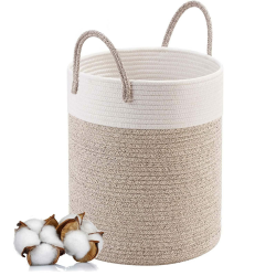 Wäschekorb mit Henkel Faltbar Geflochten Groß Wäschesammler Wäschesortierer Wäschebox Wäschetonne Spielzeug Aufbewahrung Aufbewahrungskorb laundry baskets Wäschetruhe mit Griff Handarbeit,46x38cm Angebot bei HelloDeals