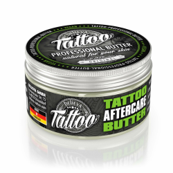 Believa Tattoo Butter - Premium Tattoopflege mit veganer Formel und natürlichen Inhaltsstoffen für strahlende Tattoofarben - Tägliche Pflege & Aftercare für tätowierte Haut | 100ml Angebot bei HelloDeals
