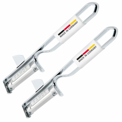 Westmark 2 Universal-Sparschäler/Pendelschäler mit geschärftem Ausstecher, Edelstahlklinge, Famos, Metall/Verchromt, 106122E4 Angebot bei HelloDeals