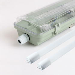 pureled LED Feuchtraumleuchte Wannenleuchte 120cm mit 2x 18W T8 Röhre 3600lm 6000K IP65… (Kaltweiß, 120cm mit LED Röhre) Angebot bei HelloDeals