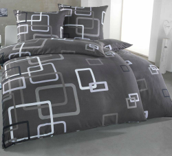 Kuscheli® Bettwäsche 135x200 4teilig - Bettwäsche-Sets mit je 2X Bettbezug 135 x 200 & Kissenbezug 80x80 - ÖkoTex Zertifiziert & für Allergiker geeignet - Karo grau Angebot bei HelloDeals