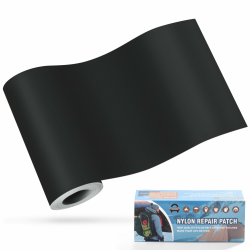 Nylon Selbstklebende Patches, OAZ 1 Rolle 10x160cm Selbstklebender Wasserdichte Reparatur Patch, Nylon Flicken Selbstklebend Schwarz, für Zelte, Daunenjacke, Schlafsack, Tasche Angebot bei HelloDeals