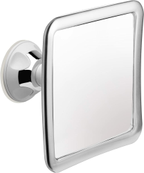 Duschspiegel Antibeschlag Mit Saugnapf, Rasierspiegel Dusche, Spiegel Dusche Beschlagfrei fürs Bad, Beschlagsfreies Rasieren, Unbreakable Fogless Shower Mirror, 16 x 16 cm (Chrom/Silber) Angebot bei HelloDeals