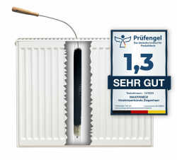 maxprime® Heizkörperbürste 120 cm nachhaltig UVP 19,95€ | Heizkörper Reinigungsbürste | ohne Plastikborsten | 100% Ziegenhaar | Heizungsbürste lang | 100 Tage Geld zurück Garantie! Angebot bei HelloDeals