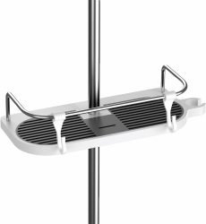 Hawsam Ohne Bohren Duschablage für die Duschstange - Badezimmer Dusche Rack Verstellbar Höhe, Für Duschstange mit Durchmesser von 19mm - 25mm Angebot bei HelloDeals