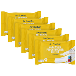 by Amazon Allzweck Feuchttücher Zitrone, 480 stück (6 Packungen mit 80) Angebot bei HelloDeals