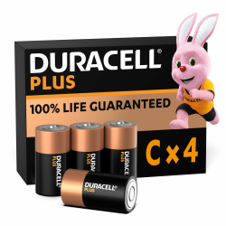 Duracell Plus C Batterien, LR14, 4 Stück, Duracell Batterien C für Alltagsgeräte Angebot bei HelloDeals